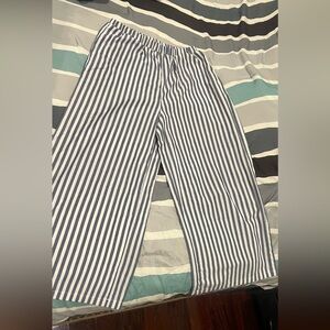 Navy Striped Women's Casual Pants